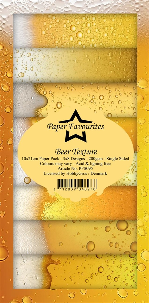 Paper Favourites slim card Beer Texture 3x8 design 10x21cm 200g